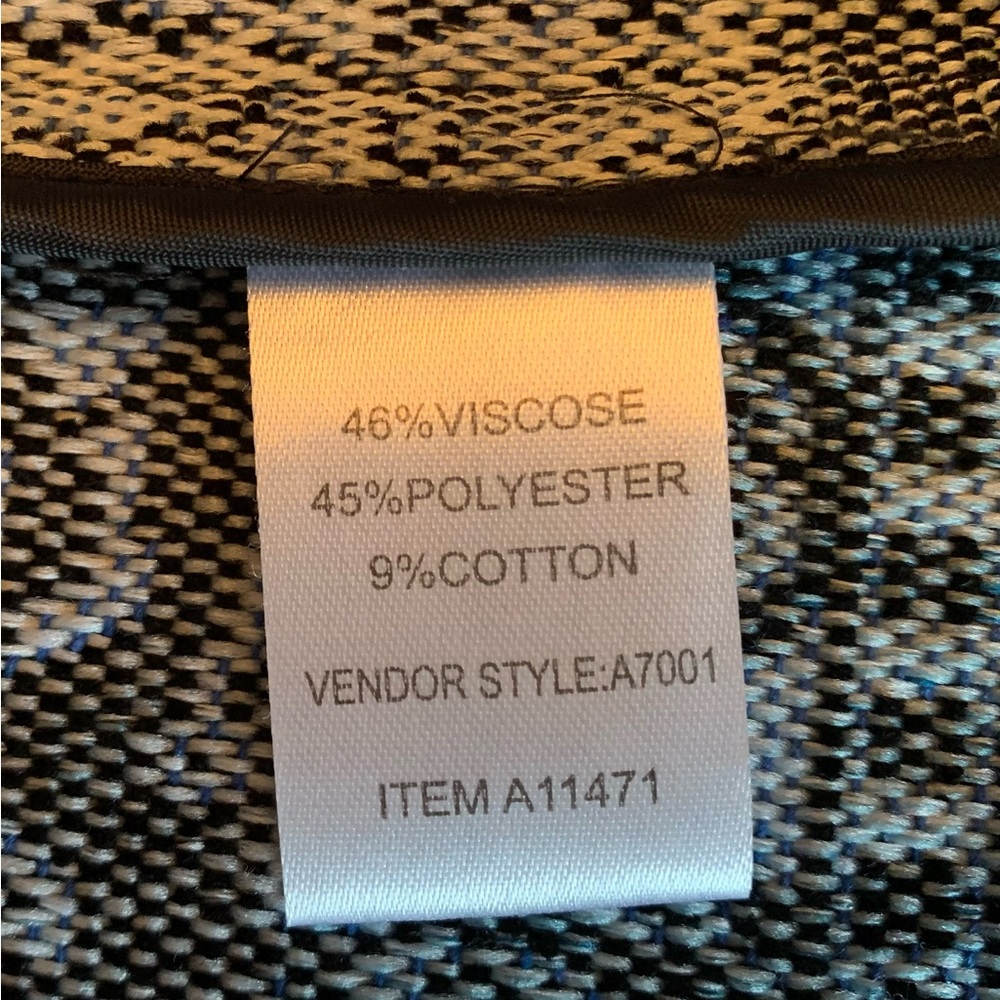 Vintage Appleseed's Blue and Black Tapestry Jacket - Picture 8 of 10